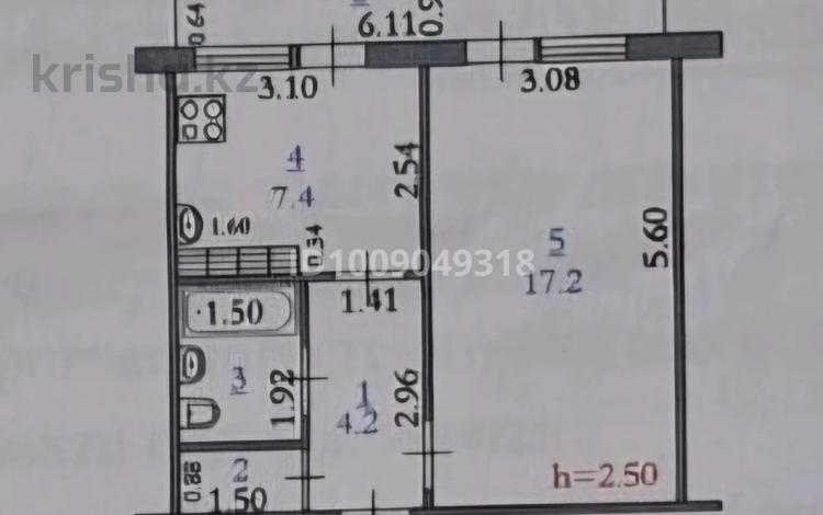 1-комнатная квартира · 35 м² · 2/5 этаж, Пр. Абулхаир-хана 64/1 — Абулхаир-хана - 101 стр.бригады за 12.5 млн ₸ в Актобе — фото 2