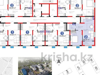 2-комнатная квартира · 46 м² · 5/6 этаж, Тараз 8/1 — Цена ниже застройщика за ~ 29.9 млн ₸ в Алматы