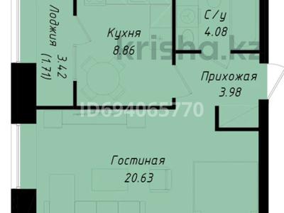 1-комнатная квартира, 40 м², 6/12 этаж, Бухар жырау, 29​ за ~ 22 млн 〒 в Астане, Есильский р-н