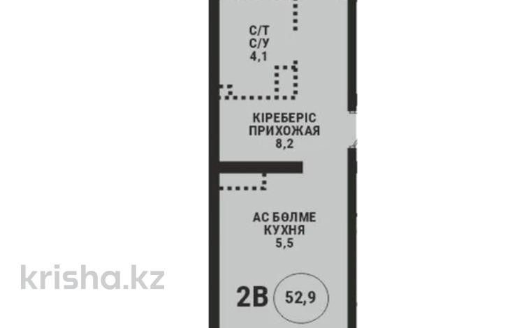 2-бөлмелі пәтер · 52.9 м² · 9/12 қабат, Райымбека 210/27, бағасы: ~ 38.5 млн ₸ в Алматы, Алмалинский р-н — фото 2