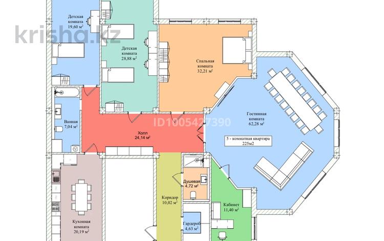 5-бөлмелі пәтер · 225 м² · 4/4 қабат, Санкибай батыра 253, бағасы: 55 млн ₸ в Актобе — фото 35