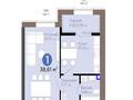 1-бөлмелі пәтер · 38.61 м² · 8/12 қабат, Е 909 29 — Улы Дала Айтматова, бағасы: 25.5 млн ₸ в Астане, Нура р-н