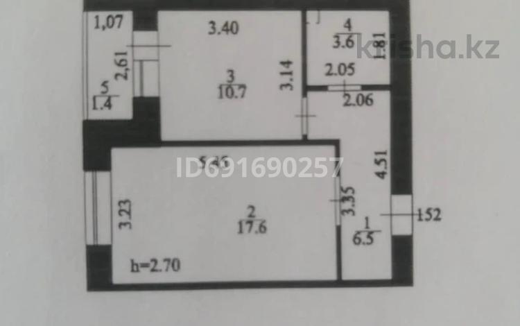 1-комнатная квартира, 39.8 м², 5/9 этаж, Нажмиденова 52 — А-426