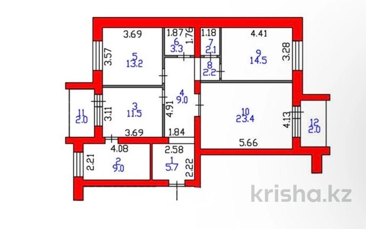 3-комнатная квартира · 98 м² · 4/5 этаж, Батыр Баяна за 37.7 млн ₸ в Петропавловске — фото 2
