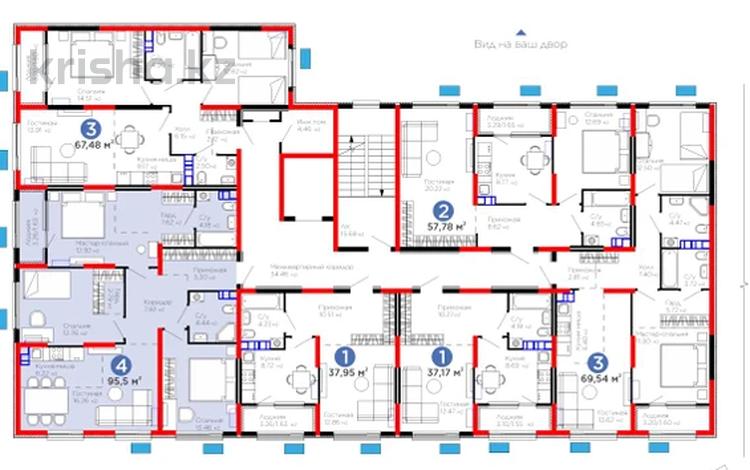 4-бөлмелі пәтер · 95.5 м² · 5/6 қабат, Тараз 8/1 — ЛУЧШАЯ ЦЕНА⭐, бағасы: ~ 49.7 млн ₸ в Алматы, Турксибский р-н — фото 2