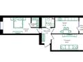 2-комнатная квартира · 65.9 м² · 11/12 этаж, ул. Чингиза Айтматова 77/11 за 29.9 млн ₸ в Астане, Сарыарка р-н