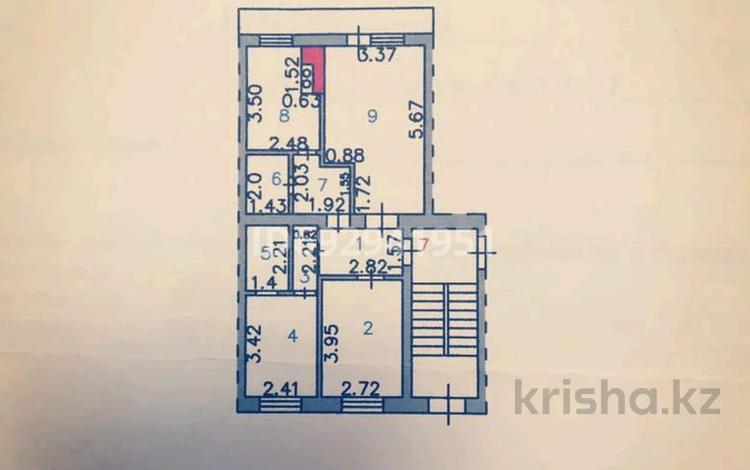3-комнатная квартира, 70 м², 1/2 этаж, Тауелсиздик за 6 млн 〒 в Доскее — фото 2