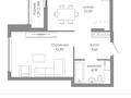 1-бөлмелі пәтер · 40.67 м² · 4/9 қабат, Толе би 43 — Толе би, бағасы: ~ 22.9 млн ₸ в Астане, Нура р-н