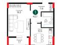 1-комнатная квартира · 42.1 м² · 12/12 этаж, Е-429 26 — Айтматова Сыганак за ~ 21.9 млн ₸ в Астане, Нура р-н — фото 2