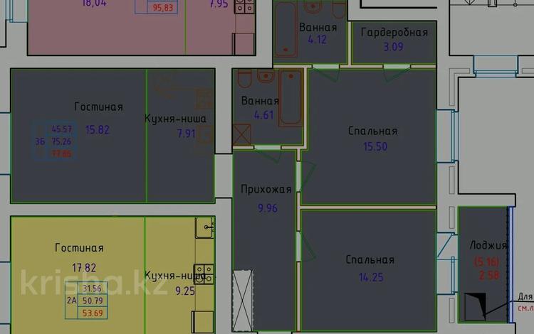 3-бөлмелі пәтер · 78 м² · 3/10 қабат, Сарыарка — Мега Сыр Сұлуы, бағасы: ~ 25 млн ₸ в Кокшетау — фото 2