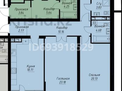 3-комнатная квартира, 102.4 м², 4/12 этаж, Сейфулина за 62 млн 〒 в Алматы, Алмалинский р-н