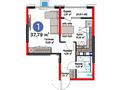 1-комнатная квартира · 37.79 м², мкр Акжар, Белжайлау 47а за ~ 31.4 млн 〒 в Алматы, Наурызбайский р-н — фото 3