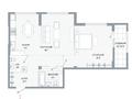 2-комнатная квартира · 74.1 м², мкр Курамыс, ул. Кенесары хана, 43/7 за ~ 88.9 млн ₸ в Алматы, Наурызбайский р-н — фото 3