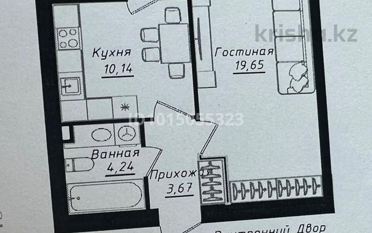 1-комнатная квартира · 41 м² · 7/9 этаж, Жумекен Нажимеденов 26 за 24.7 млн ₸ в Астане, Сарайшык р-н — фото 2