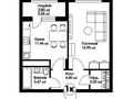1-комнатная квартира · 41.44 м² · 5/9 этаж, Нажимеденова — A 426 за ~ 19.5 млн ₸ в Астане, Сарайшык р-н