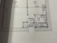 1-бөлмелі пәтер, 39.8 м², 1/12 қабат, Е181 1 — улица Е181, бағасы: 15 млн 〒 в Астане, Есильский р-н