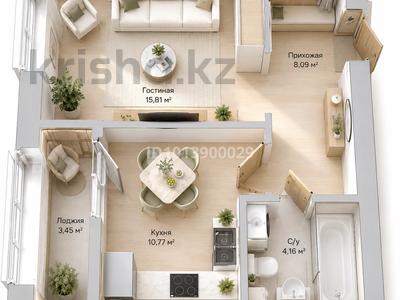 1-бөлмелі пәтер · 40.55 м², Улы Дала 36, бағасы: 31.5 млн ₸ в Астане, Нура р-н