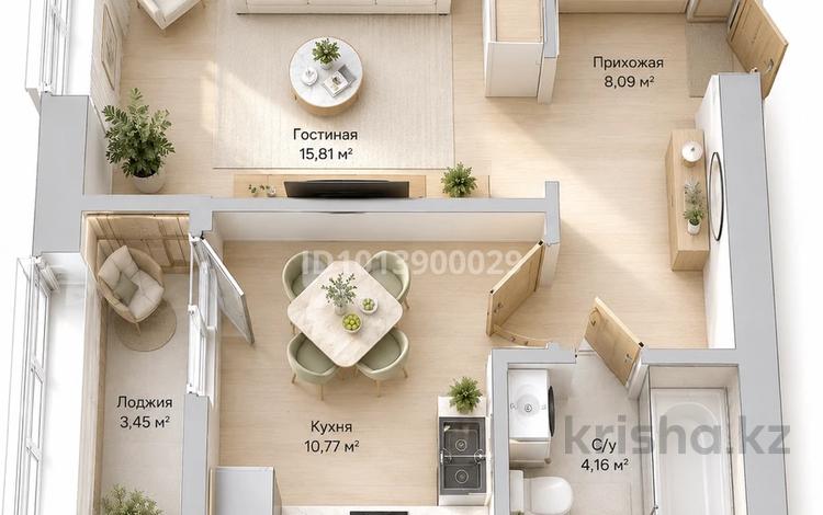 1-бөлмелі пәтер · 40.55 м², Улы Дала 36, бағасы: 31.5 млн ₸ в Астане, Нура р-н — фото 24