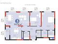 3-бөлмелі пәтер · 113.71 м² · 7/21 қабат, Бухар жырау 20 — Туран и Бухар Жырау, бағасы: 109 млн ₸ в Астане, Нура р-н — фото 4