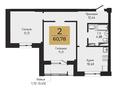 2-бөлмелі пәтер · 61 м² · 9/12 қабат, Чингиз Айтматов 63, бағасы: 29.9 млн ₸ в Астане — фото 3