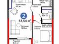 2-бөлмелі пәтер · 53.6 м² · 12/22 қабат, ​Аль-Фараби 3 — Бизнес класс! Топовая локация!, бағасы: 46.9 млн ₸ в Астане