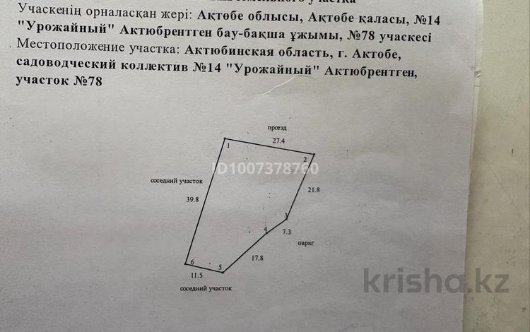 Жер телімі · 10 сотық, СК Актюбрентген-14 — Келешек, бағасы: 8 млн ₸ в Актобе, жилой массив Заречный-1 — фото 2