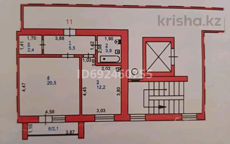 1-комнатная квартира, 46 м², 3/9 этаж, малайсары батыра 37А за 15 млн 〒 в Павлодаре — фото 2
