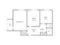 2-комнатная квартира · 52 м² · 3/9 этаж, 8 микрорайон 1 за 22 млн ₸ в Костанае