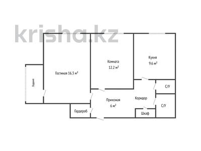 2-комнатная квартира · 52 м² · 3/9 этаж, 8 микрорайон 1 за 22 млн ₸ в Костанае