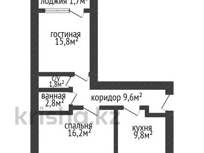 2-комнатная квартира, 57.7 м², 2/4 этаж, Нур Актобе, Есет батыра мкр (бывш. Нур-Актобе) за 17 млн 〒