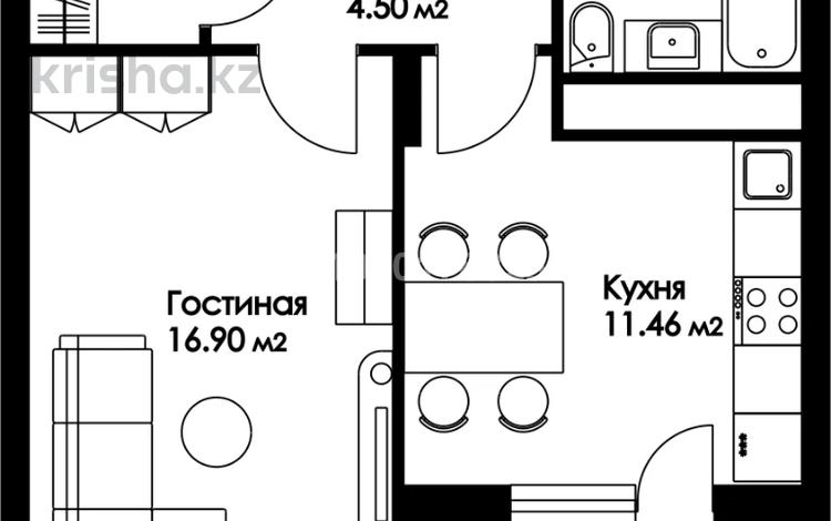 1-бөлмелі пәтер · 41.45 м² · 9/9 қабат, Нажимеденова — A 426, бағасы: 17 млн ₸ в Астане, Сарайшык р-н — фото 10
