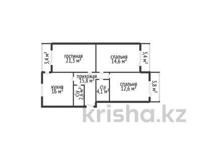 3-комнатная квартира · 90.4 м² · 2/9 этаж, Алтын орда 7а за 36 млн ₸ в Актобе
