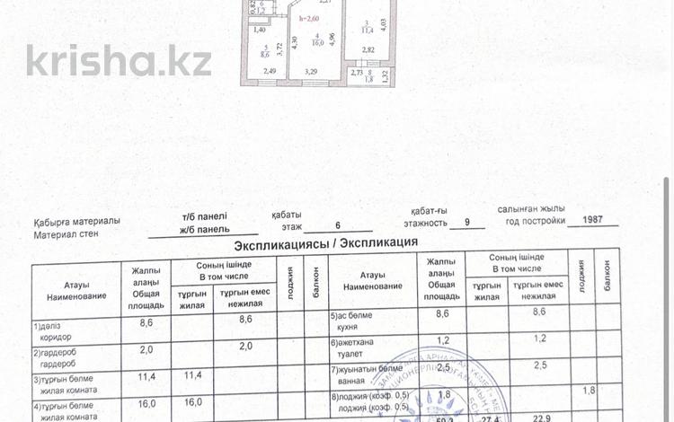 2-бөлмелі пәтер · 52.1 м² · 6/9 қабат, Куйши Дина 36/1, бағасы: 21 млн ₸ в Астане, Алматы р-н — фото 3