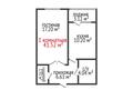 2-бөлмелі пәтер · 48.14 м² · 14/19 қабат, ТОЛСТОГО 32, бағасы: 24 млн ₸ в Костанае — фото 2