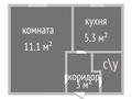 1-бөлмелі пәтер · 22 м² · 1/5 қабат, Сагадата Нурмагамбетова 58, бағасы: 10.5 млн ₸ в Костанае — фото 2