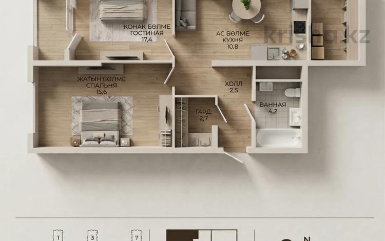 2-комнатная квартира · 63.6 м² · 6/9 этаж, Ботакоз 5 — КОМИССИЮ НЕ БЕРЕМ !!! за ~ 32.7 млн ₸ в Алматы, Алатауский р-н — фото 5