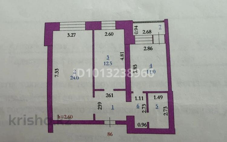 2-комнатная квартира · 61.7 м² · 7/10 этаж, мкр 12 45 д за 24.5 млн ₸ в Актобе — фото 2