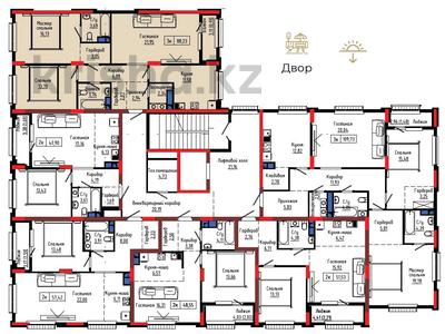 3-бөлмелі пәтер · 88.23 м² · 5/9 қабат, Сыганак 22/1, бағасы: 53.5 млн ₸ в Астане, Есильский р-н