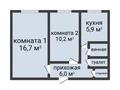 2-комнатная квартира · 43.5 м² · 1/5 этаж, Шаяхметова 171 за 17 млн ₸ в Костанае