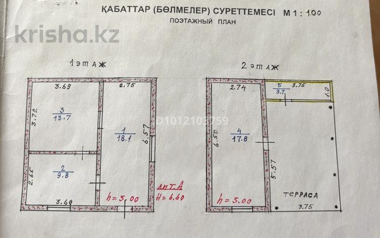 Саяжай · 3 бөлме · 63 м² · 18 сот., Набережная ул. 59А, бағасы: 12 млн ₸ в Конаеве — фото 2