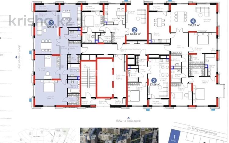3-бөлмелі пәтер · 129.13 м² · 16/20 қабат, Кайым Мухамедханов 6/1, бағасы: 114.5 млн ₸ в Астане, Нура р-н — фото 7