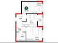 2-бөлмелі пәтер · 55.35 м², пр. Улы Дала, бағасы: ~ 33 млн ₸ в Астане, Нура р-н — фото 3