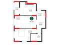 2-бөлмелі пәтер · 61.23 м², пр. Улы Дала, бағасы: ~ 32.4 млн ₸ в Астане, Нура р-н — фото 3