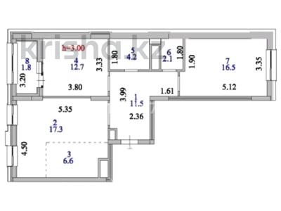 3-бөлмелі пәтер · 72 м² · 6/9 қабат, Жумекен Нажимеденов — Вокзал Нурлы Жол, бағасы: 44 млн ₸ в Астане, Сарайшык р-н