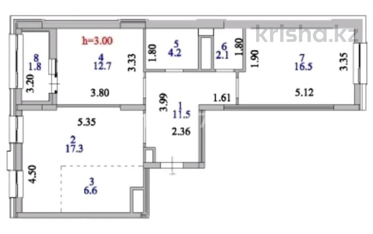 3-бөлмелі пәтер · 72 м² · 6/9 қабат, Жумекен Нажимеденов — Вокзал Нурлы Жол, бағасы: 44 млн ₸ в Астане, Сарайшык р-н — фото 9