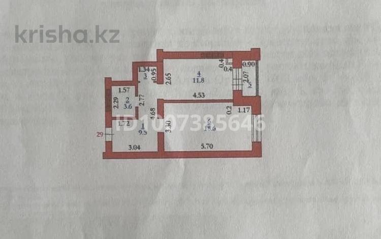1-бөлмелі пәтер · 45.7 м² · 3/5 қабат, мкр. Алтын орда, Микрорайон Алтын Орда 10л/1, бағасы: 20.5 млн ₸ в Актобе — фото 2