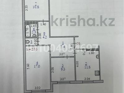3-комнатная квартира · 68 м² · 7/9 этаж, мкр 12 28 — Сзади Сити Шопинга за 22.5 млн ₸ в Актобе