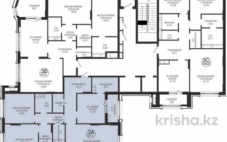 3-комнатная квартира, 124 м², 4/12 этаж, Калдаякова 14 — Тауелсыздык за ~ 74.9 млн 〒 в Астане, Алматы р-н — фото 2