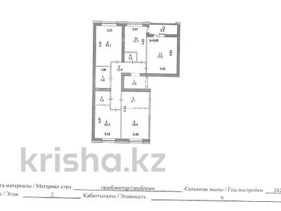 4-комнатная квартира · 116.5 м² · 2/9 этаж, ул. Айнаколь 64 за 52.6 млн ₸ в Астане, Сарайшык р-н