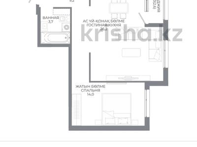 2-комнатная квартира · 54.4 м² · 2/9 этаж, Ахмет Байтурсынулы 10/3 — БЕЗ КОМИССИИ / РАССРОЧКА / ИПОТЕКА / ЕСТЬ ВЫБОР ЗВОНИТЕ за ~ 28.3 млн ₸ в Астане, Сарайшык р-н